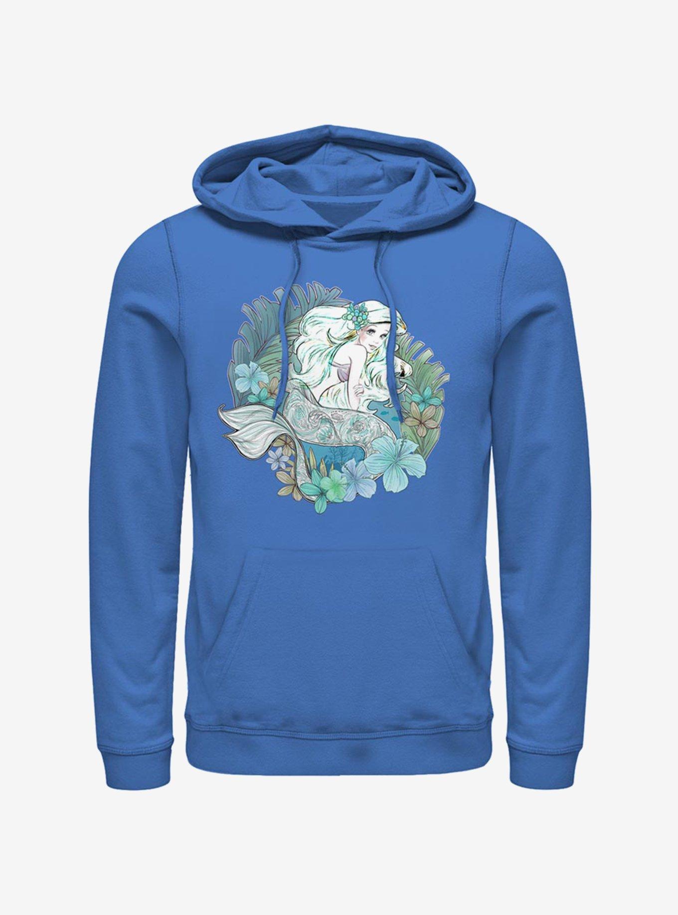 Disney Little Mermaid Tonal Ariel Hoodie, ROYAL, hi-res