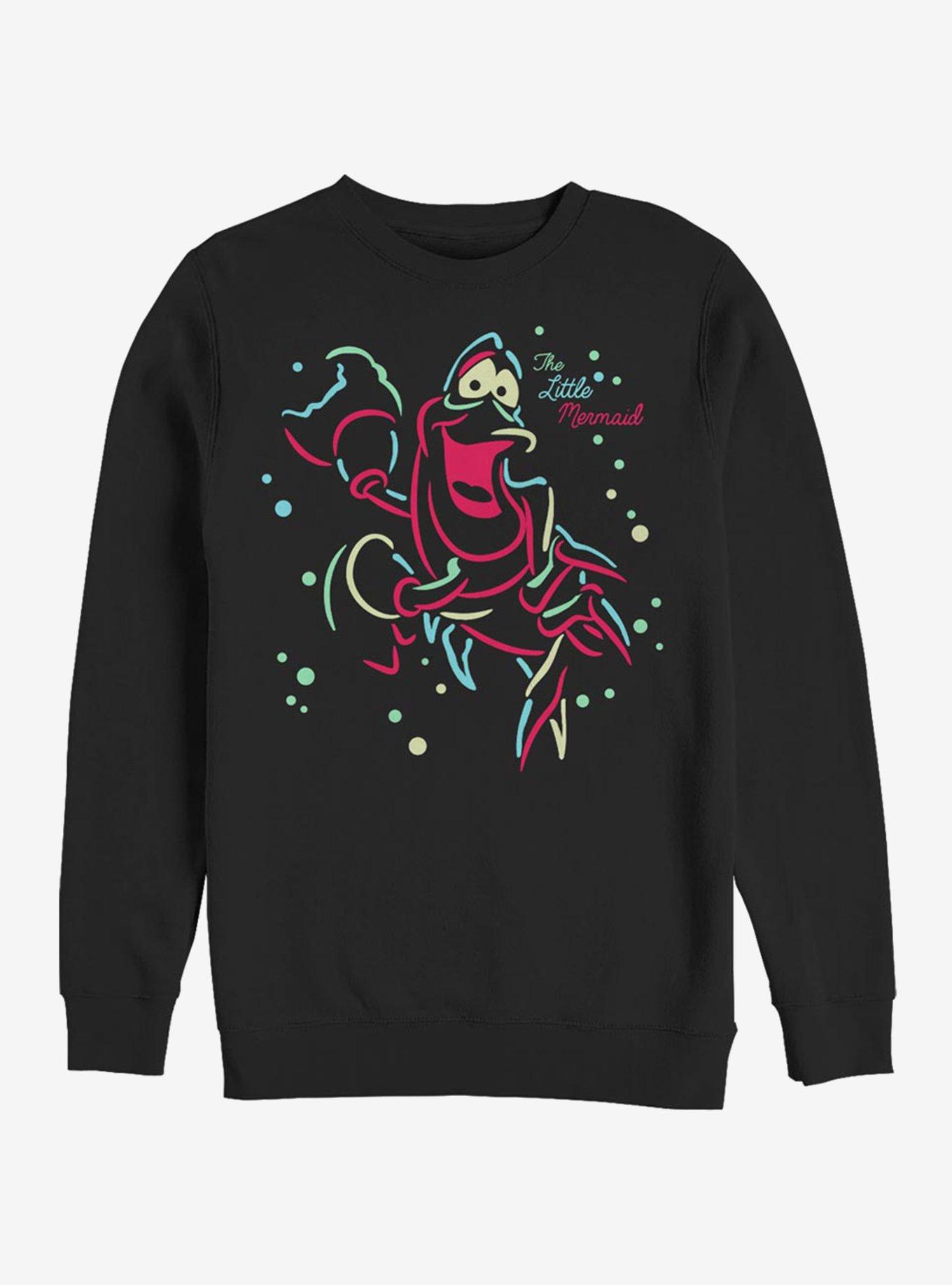 Disney Little Mermaid Crab Lights Sweatshirt, BLACK, hi-res