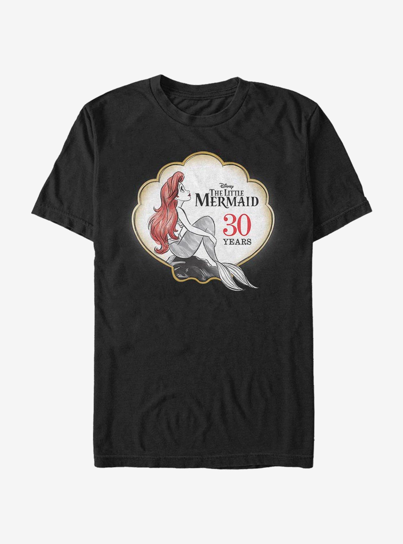 Disney Little Mermaid Anniversary Logo T-Shirt, BLACK, hi-res