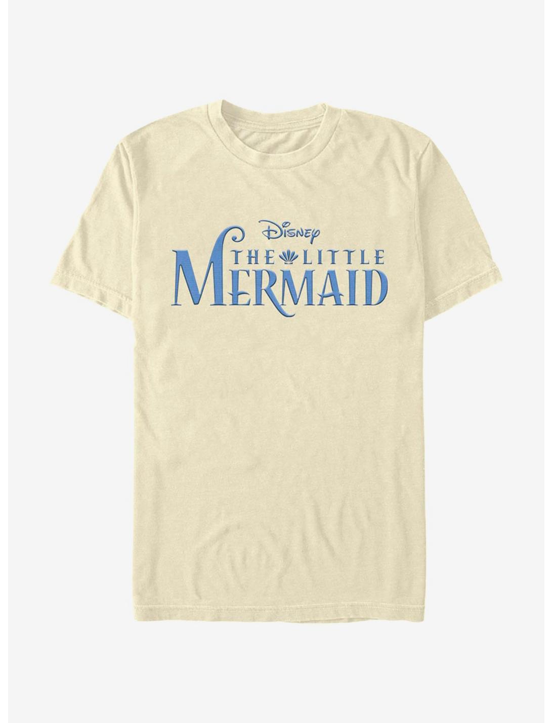 Disney Little Mermaid Little Mermaid Embroidery T-Shirt, NATURAL, hi-res