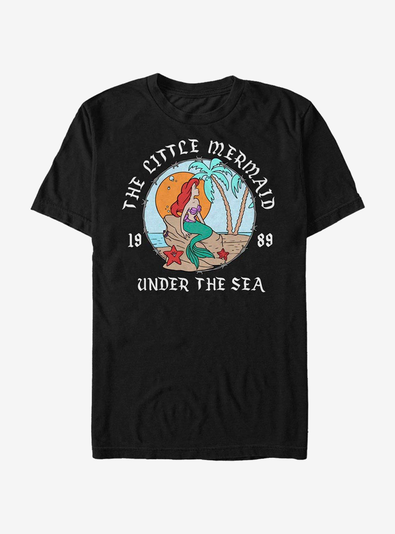 Disney Little Mermaid Mermaid Beach T-Shirt, BLACK, hi-res