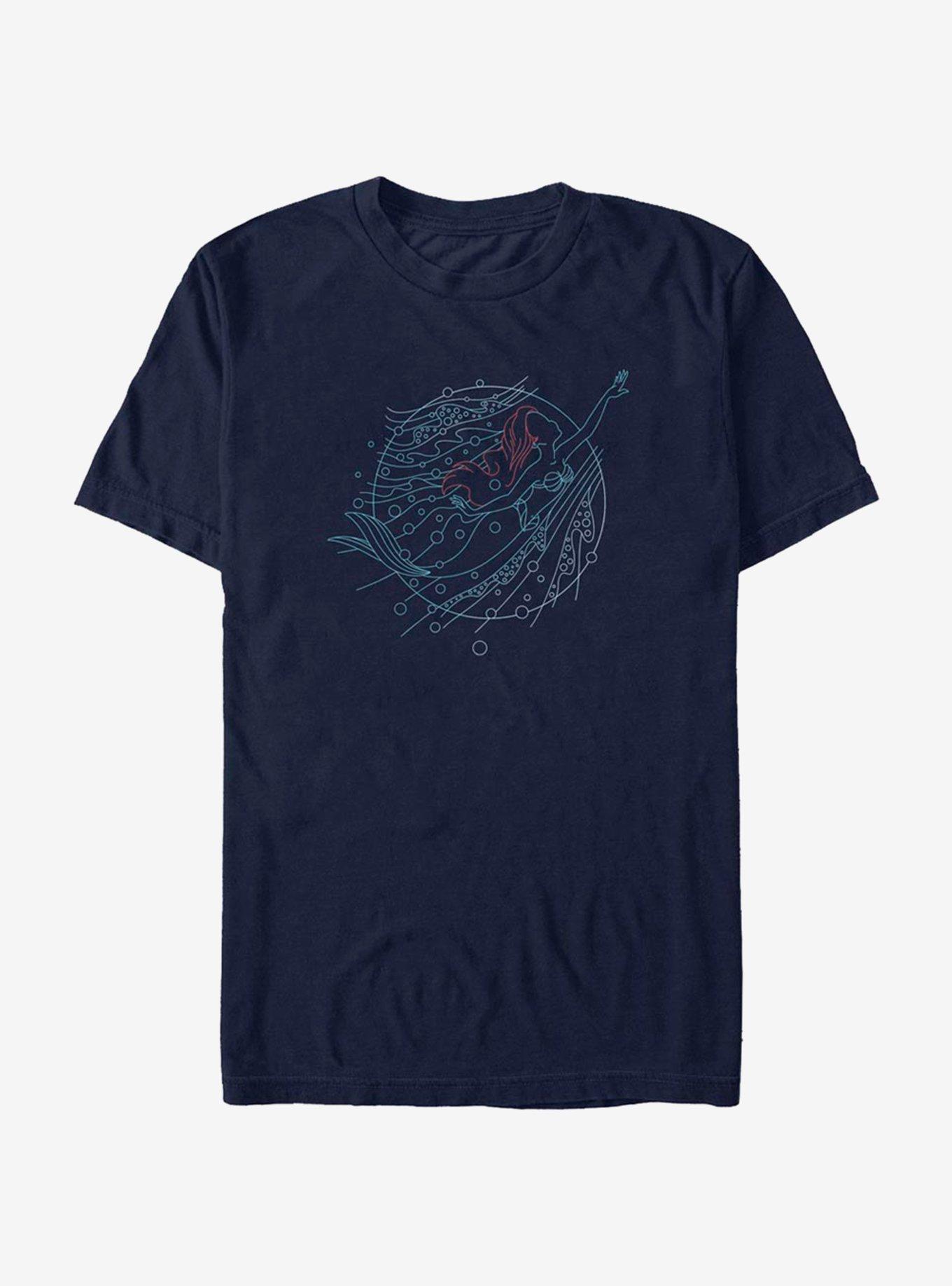 Disney The Little Mermaid Surfacing T-Shirt, NAVY, hi-res