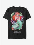 Disney Little Mermaid Anime T-Shirt, BLACK, hi-res