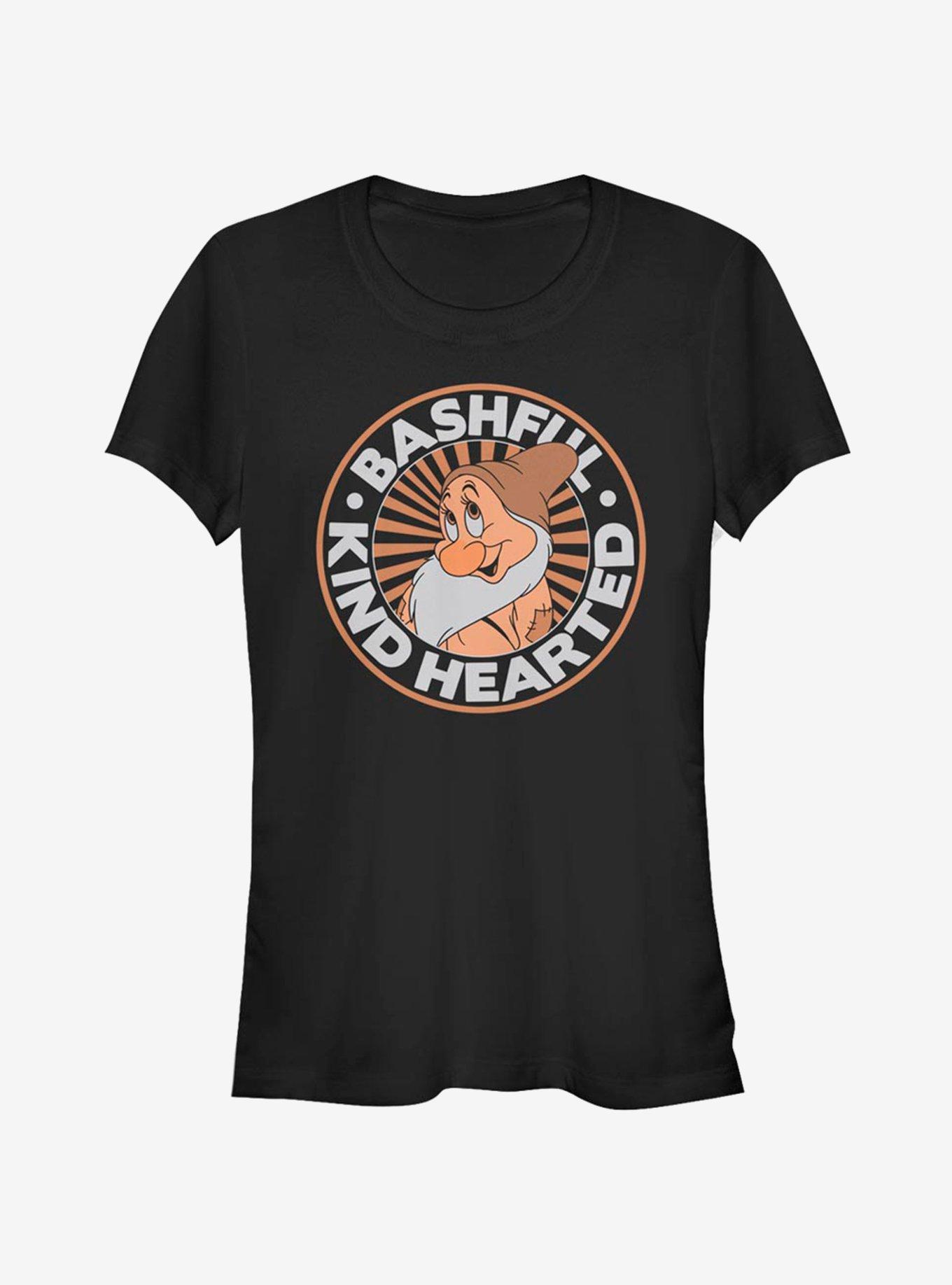 Disney Snow White About Bashful Round Girls T-Shirt, BLACK, hi-res