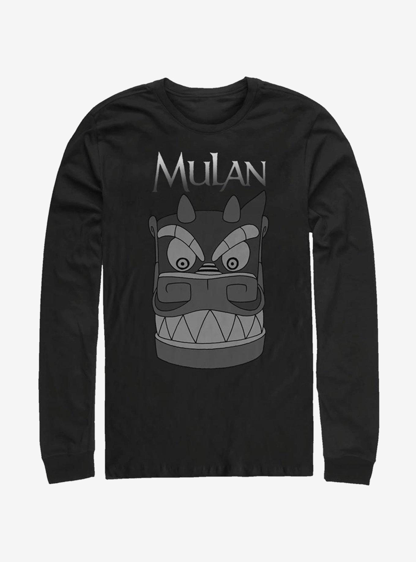 Disney Mulan Stone Dragon Head Long-Sleeve T-Shirt, BLACK, hi-res