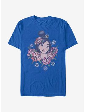 Disney Mulan Floral Mulan T-Shirt, ROYAL, hi-res