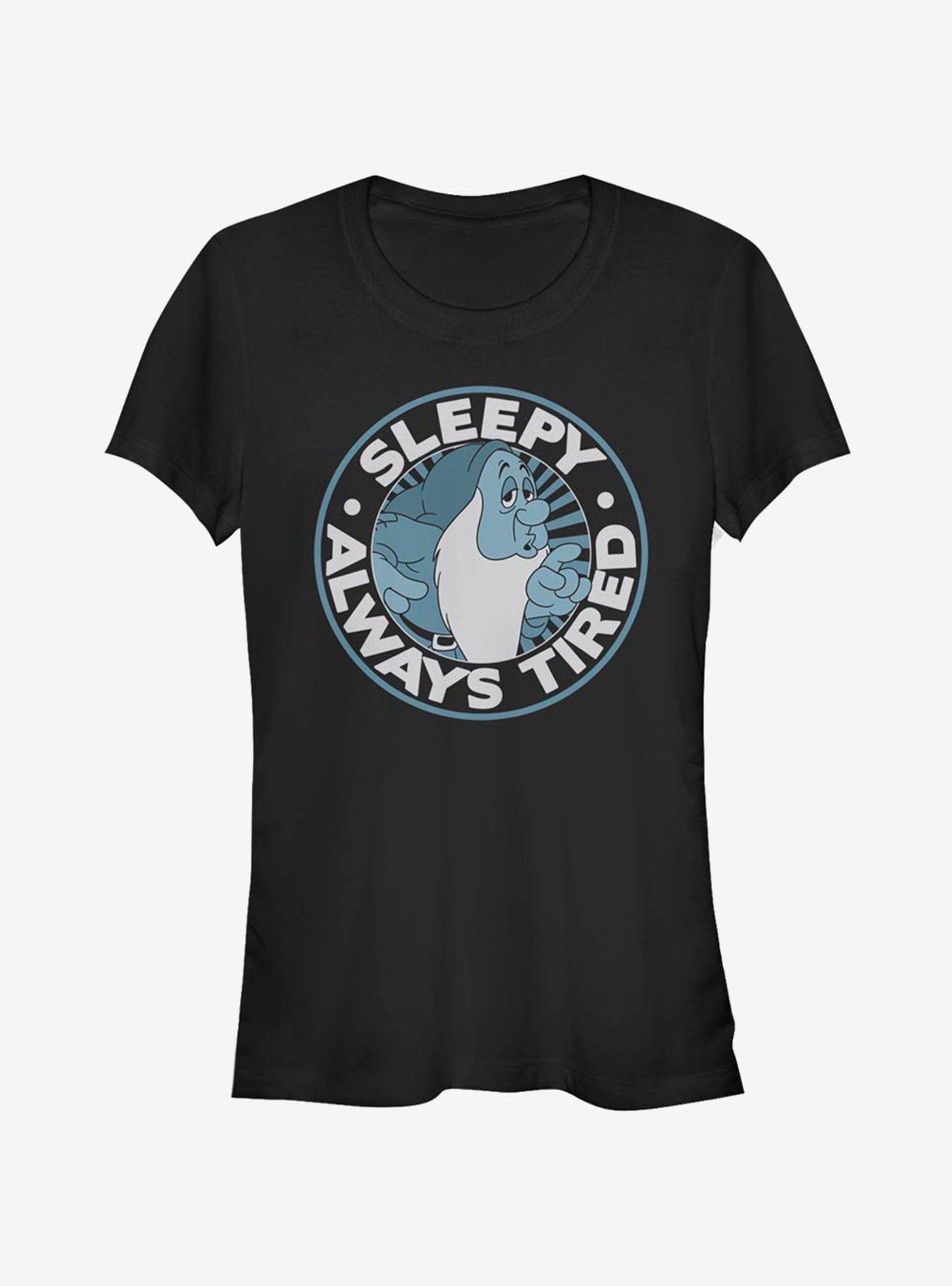 Disney Snow White About Sleepy Round Girls T-Shirt, BLACK, hi-res
