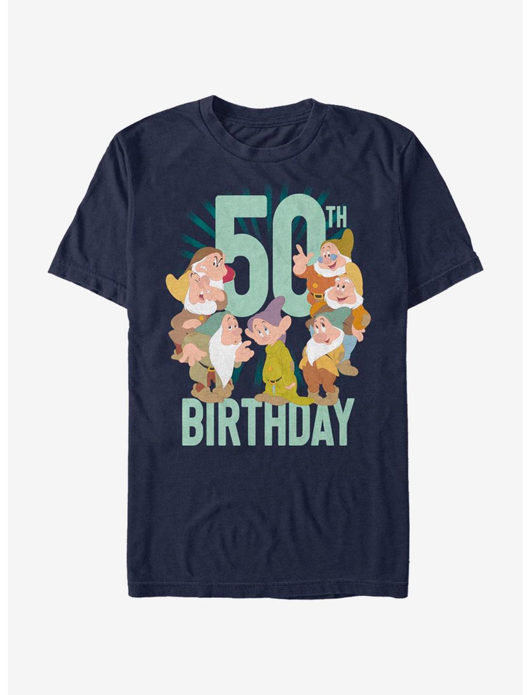 Disney Snow White Dwarves Fifty B-Day T-Shirt, NAVY, hi-res