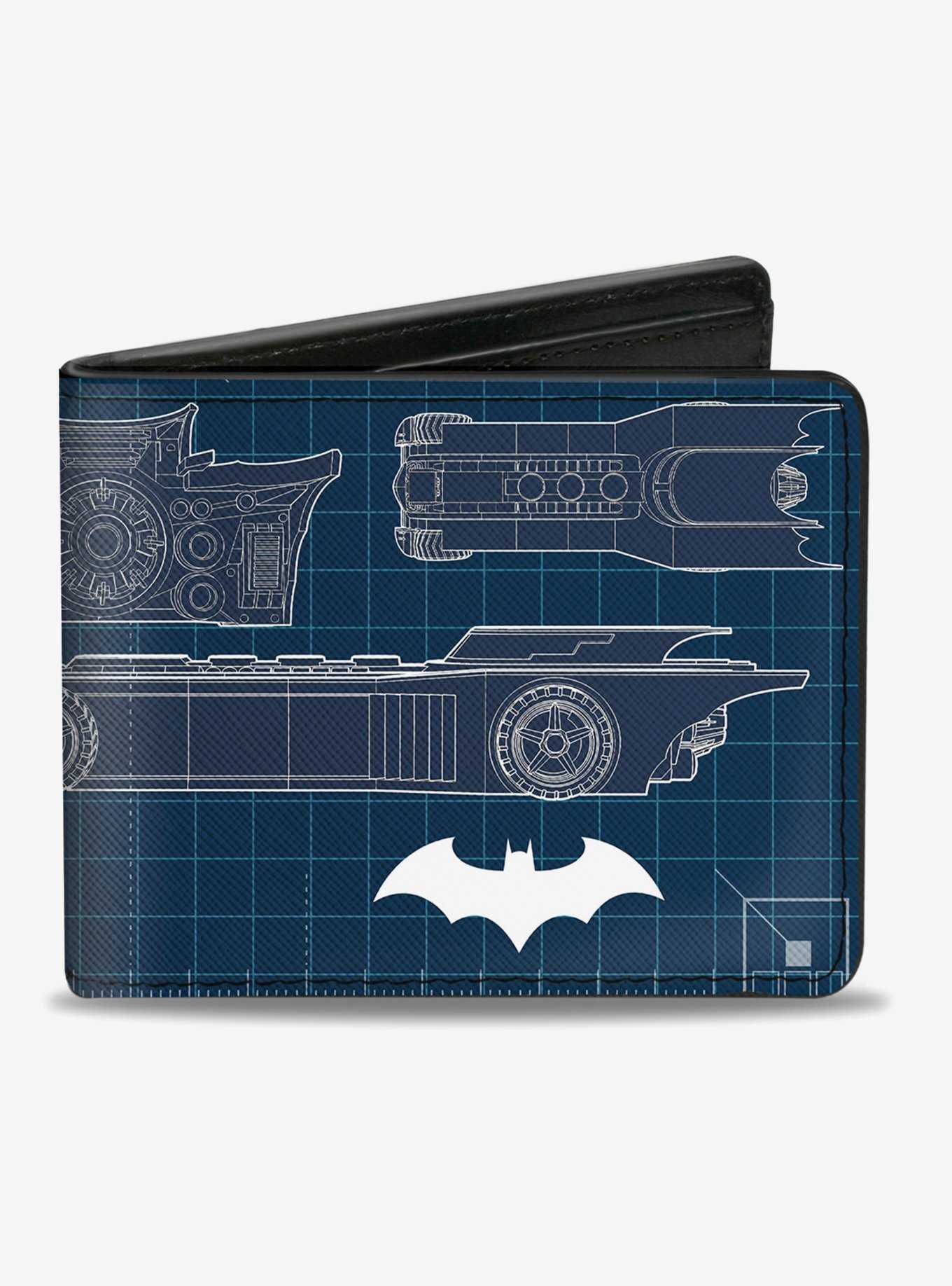 DC Comics Batman Batmobile Blueprint Tech Turns Bi-fold Wallet, , hi-res