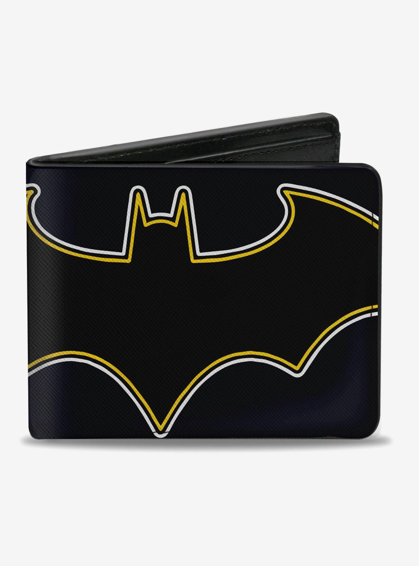 DC Comics Batman Black And White Logo Bi-fold Wallet | Hot Topic