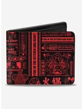 Disney Mickey Mouse Tasting China Collage Bi-fold Wallet, , hi-res