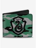 Harry Potter Slytherin Crest Camo Green Bi-fold Wallet, , hi-res