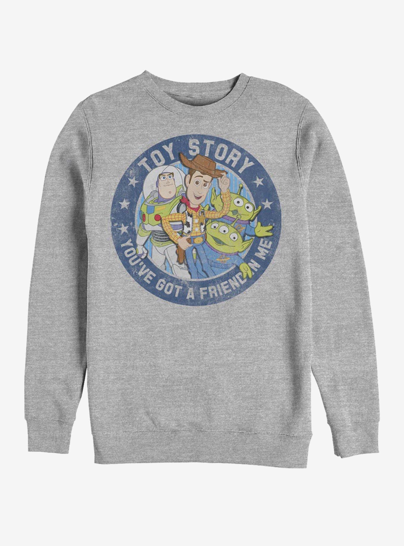 Disney Pixar Toy Story Toy Team Crew Sweatshirt - GREY | Hot Topic