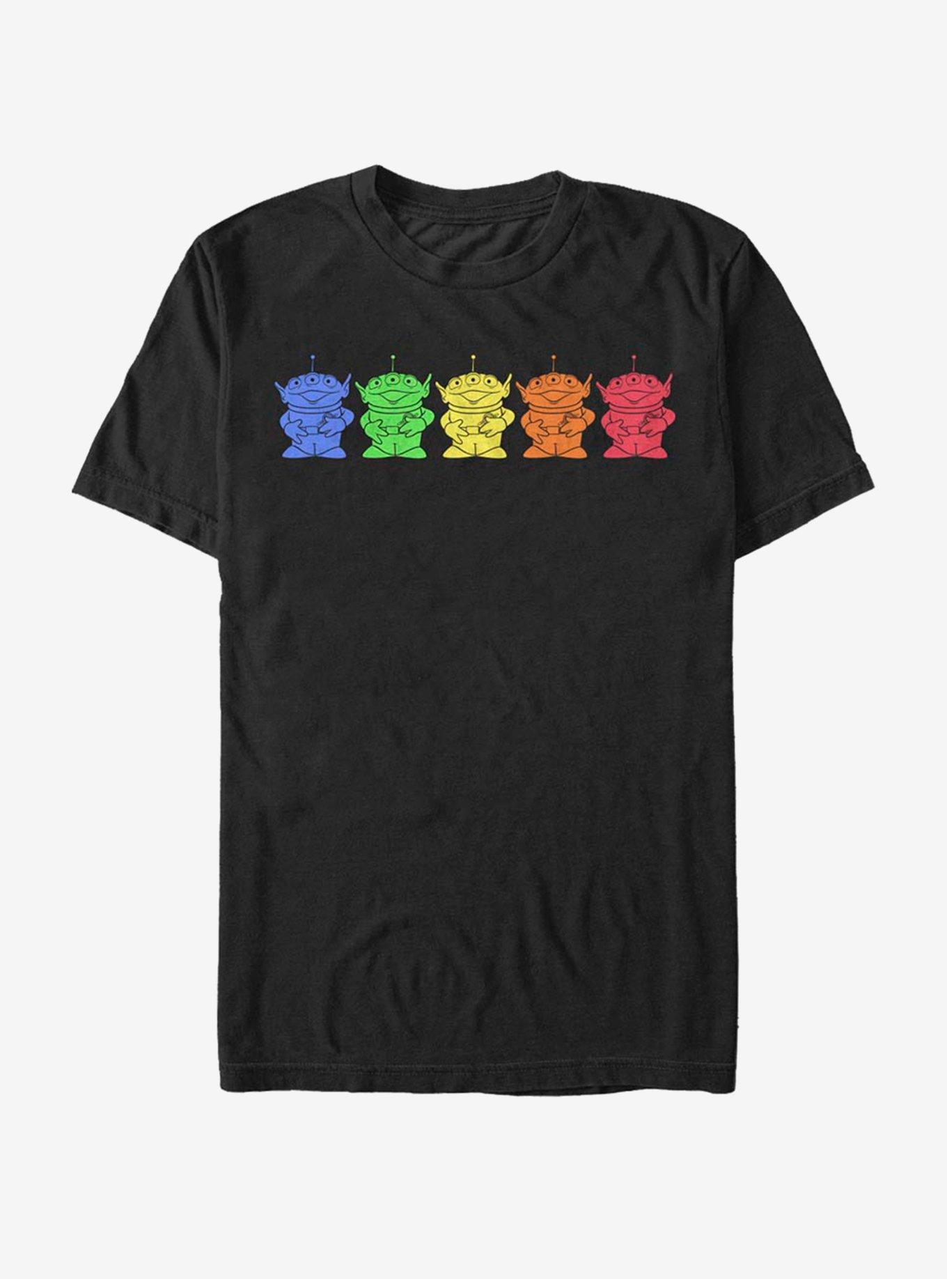 Disney Pixar Toy Story Chromatic Aliens T-Shirt, BLACK, hi-res