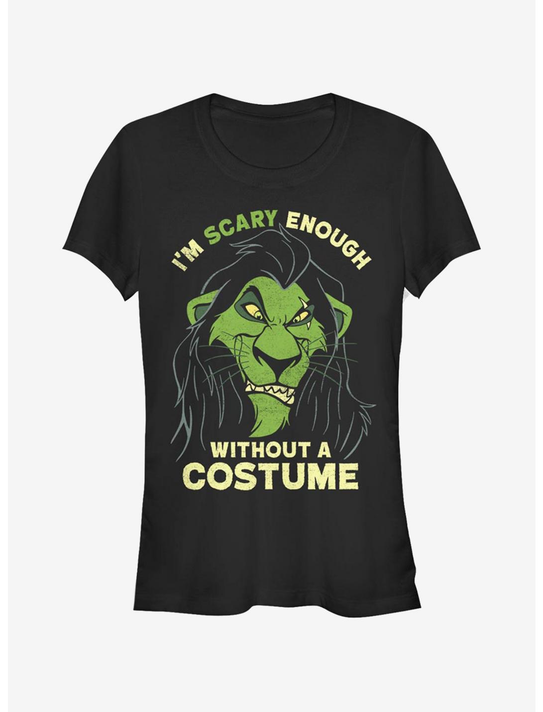 Disney The Lion King Scary Enough Scar Girls T-Shirt, BLACK, hi-res