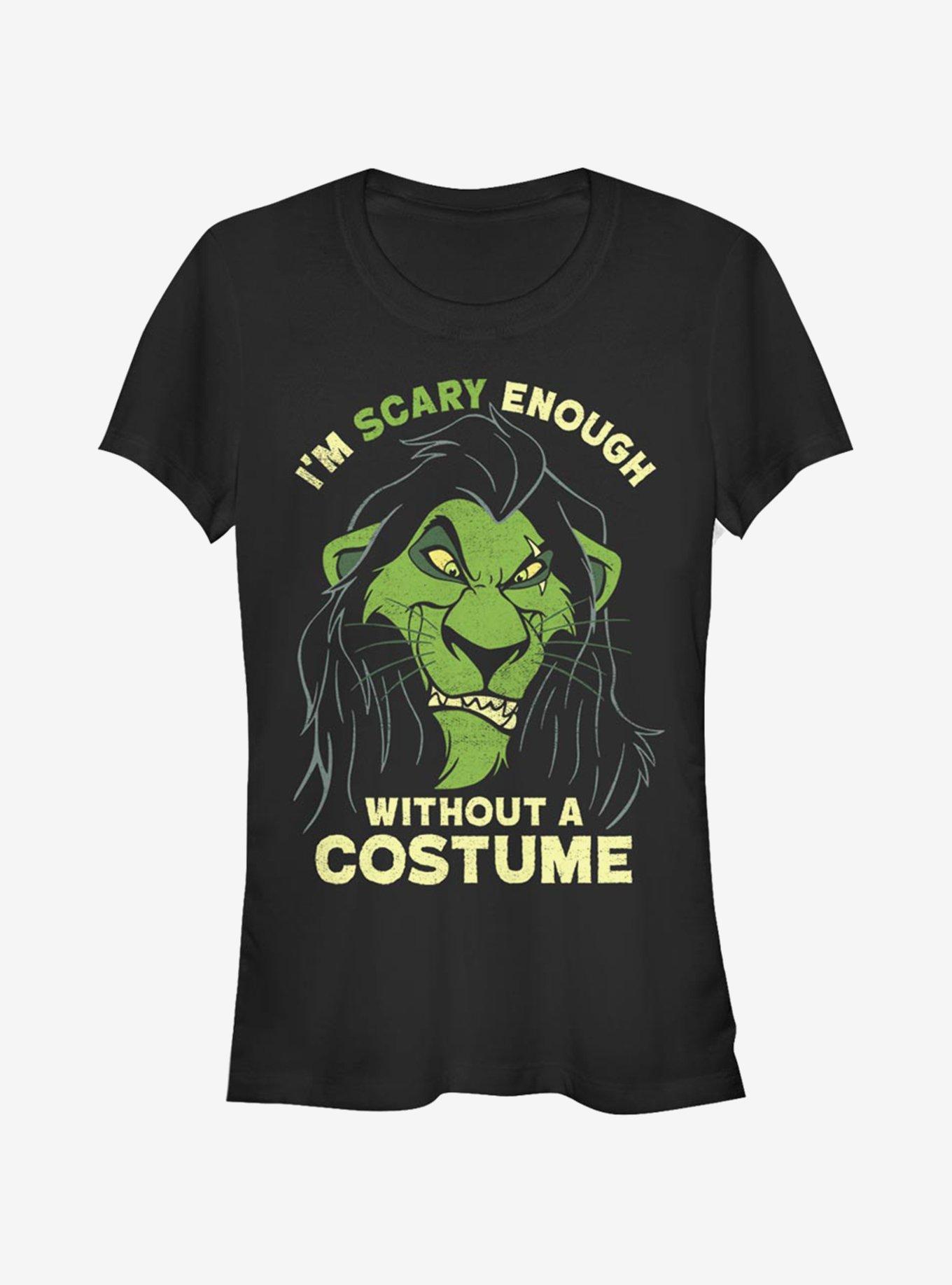 Disney The Lion King Scary Enough Scar Girls T-Shirt, BLACK, hi-res