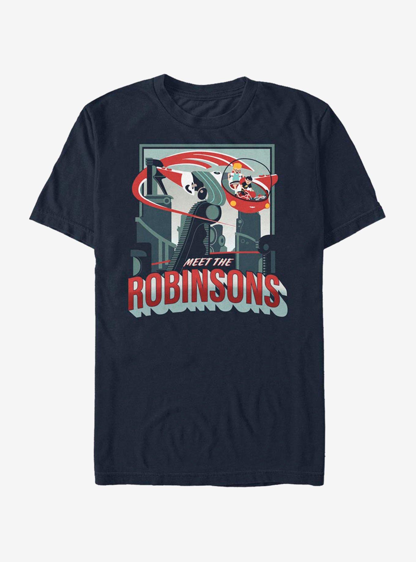 Disney Meet The Robinsons Retro Future Poster T-Shirt, NAVY, hi-res