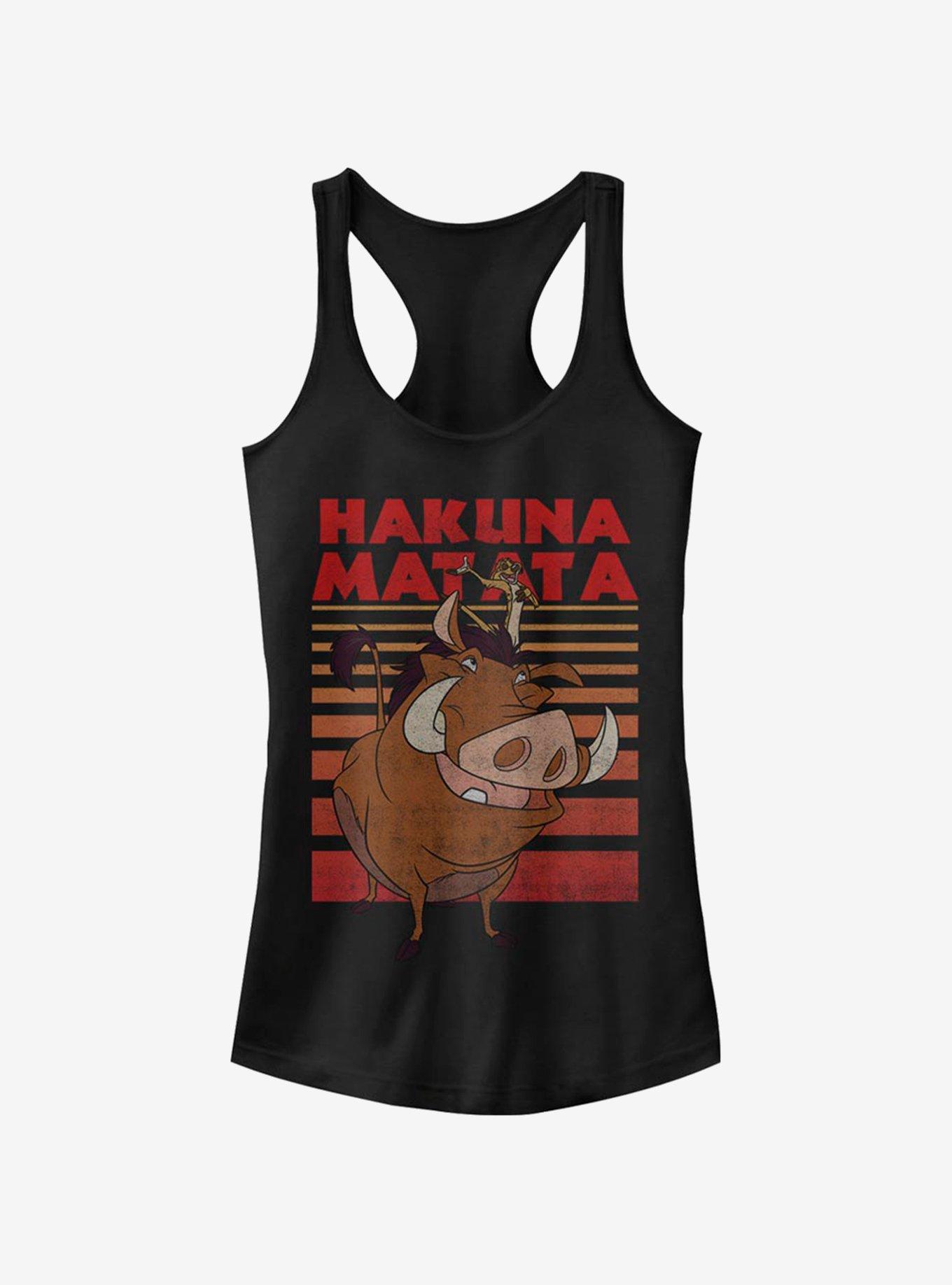 Disney The Lion King Classic Hakuna Matata Girls Tank, BLACK, hi-res