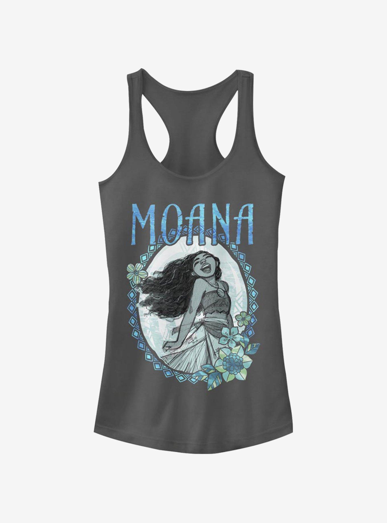 Disney Moana Moana Wreath Girls Tank, CHARCOAL, hi-res