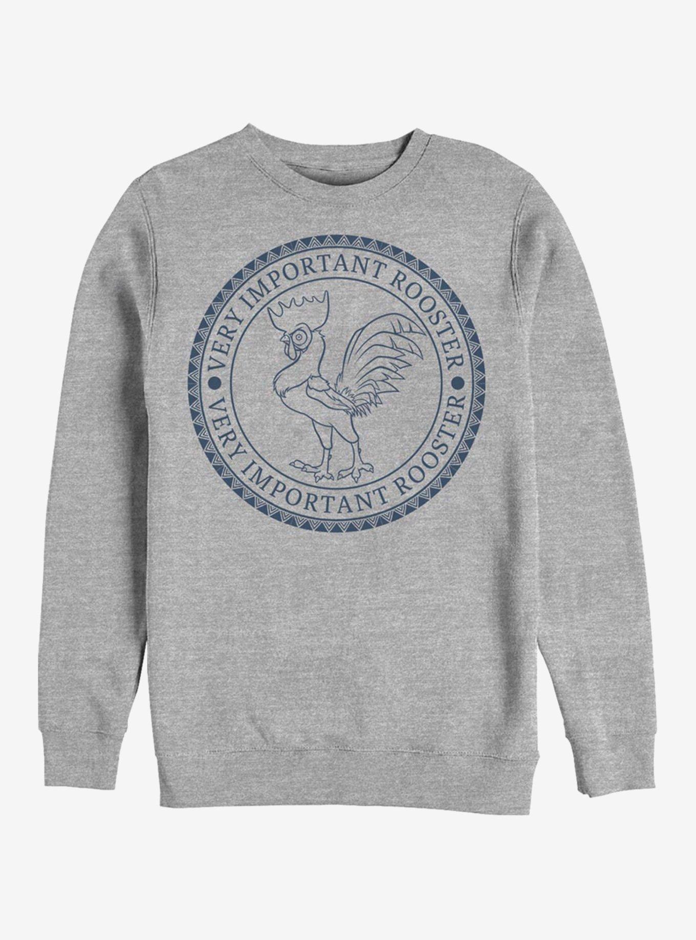 Disney Moana Hei Hei Badge Crew Sweatshirt, ATH HTR, hi-res