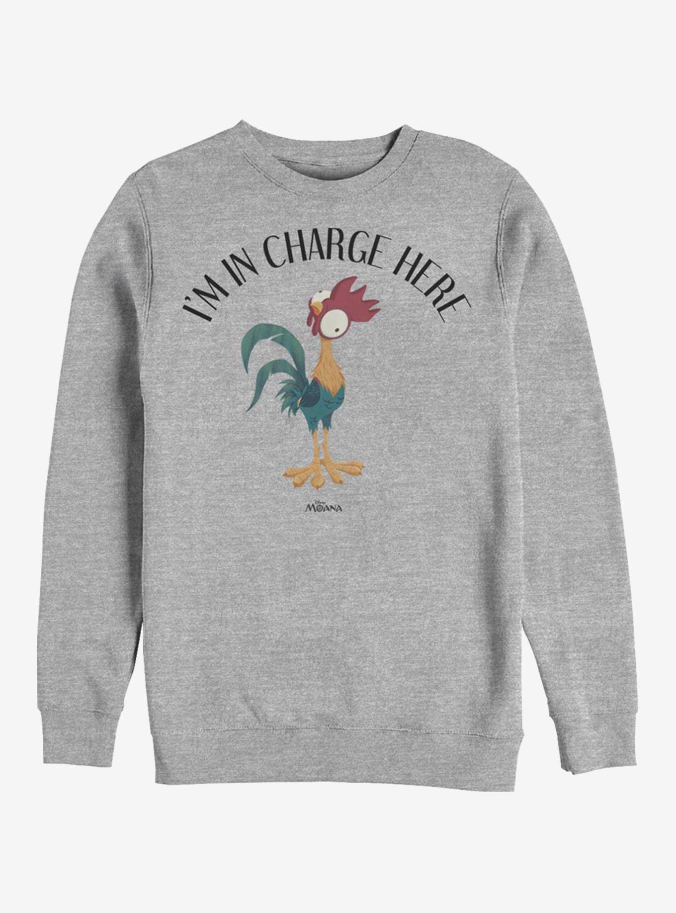 Disney Moana Hei Here Crew Sweatshirt, ATH HTR, hi-res