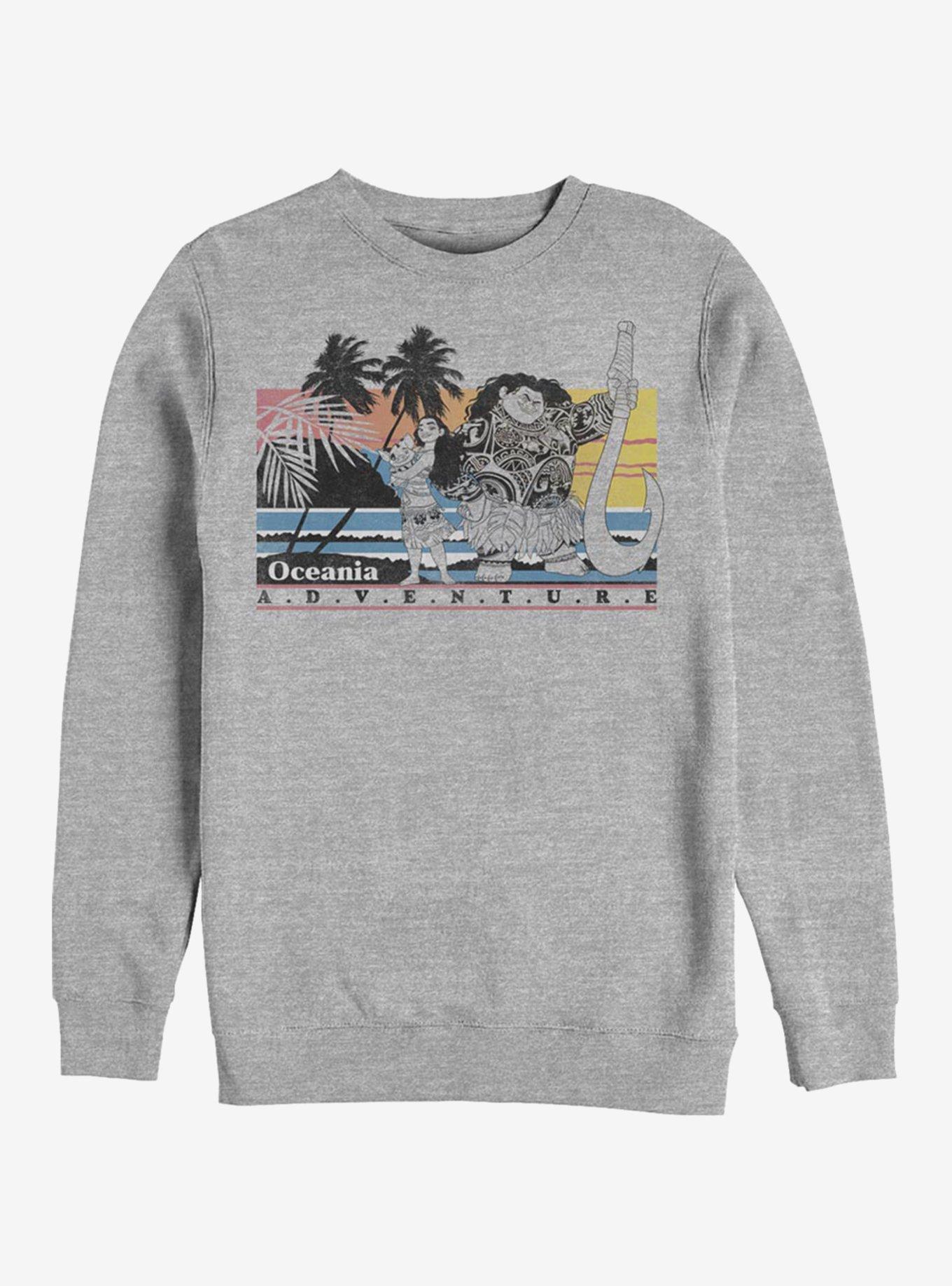 Disney Moana Oceania Adventure Crew Sweatshirt, ATH HTR, hi-res