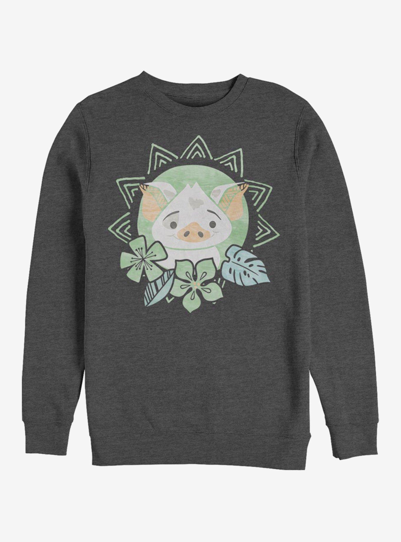 Disney Moana Pua Comp Crew Sweatshirt, CHAR HTR, hi-res