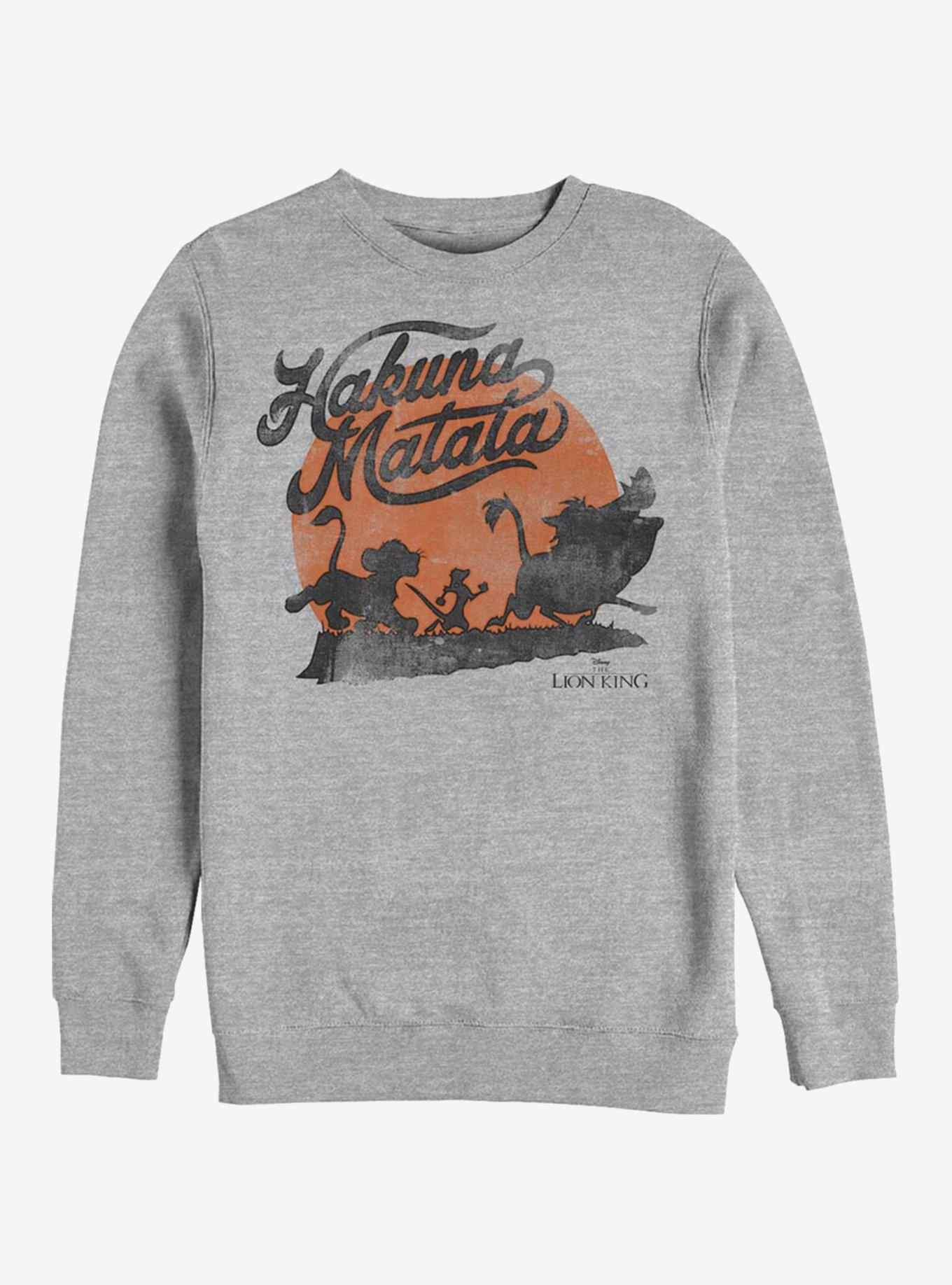 Disney The Lion King Hakuna Sun Crew Sweatshirt, ATH HTR, hi-res