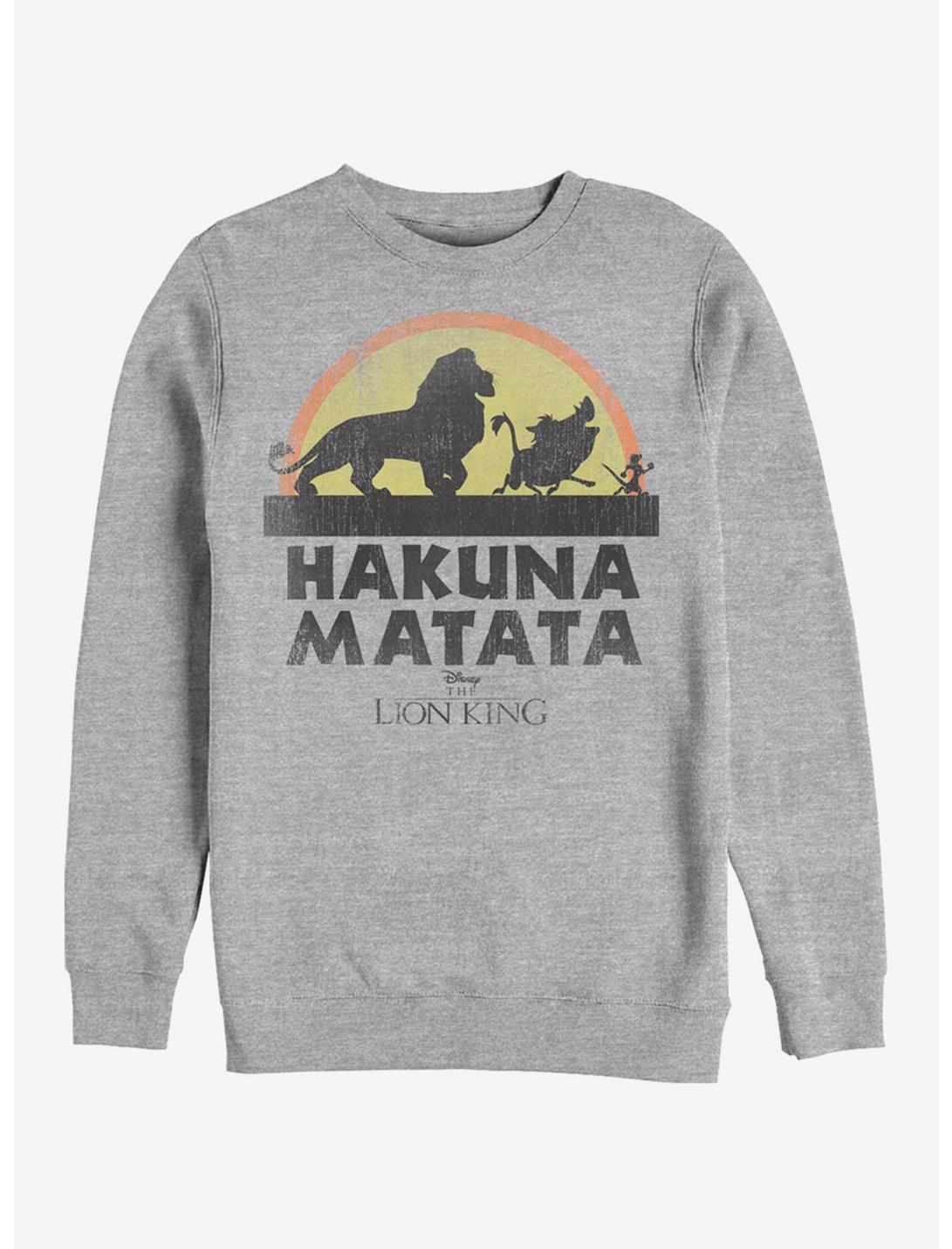Disney The Lion King Hakuna Walk Crew Sweatshirt, ATH HTR, hi-res