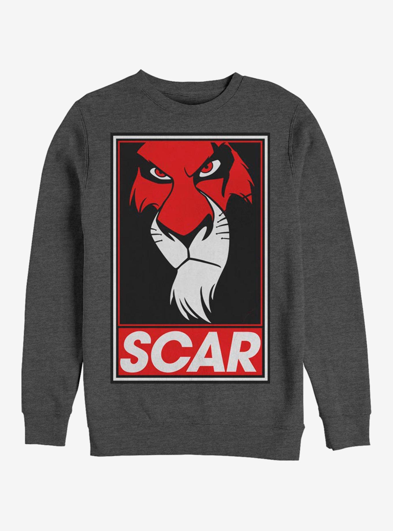 Disney The Lion King Scar Poster Crew Sweatshirt, , hi-res