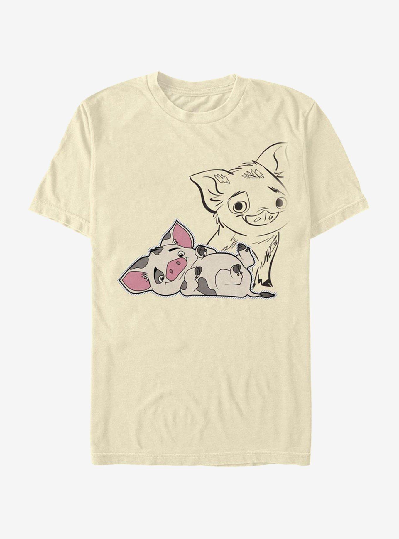 Disney Moana Pua Overlayed T-Shirt, NATURAL, hi-res