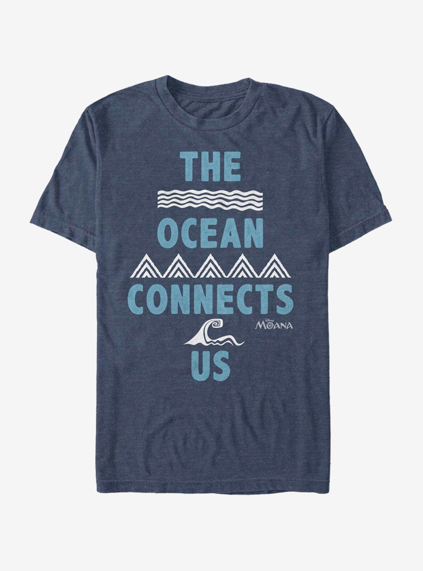 Disney Moana The Ocean Connects Us T-Shirt, NAVY HTR, hi-res