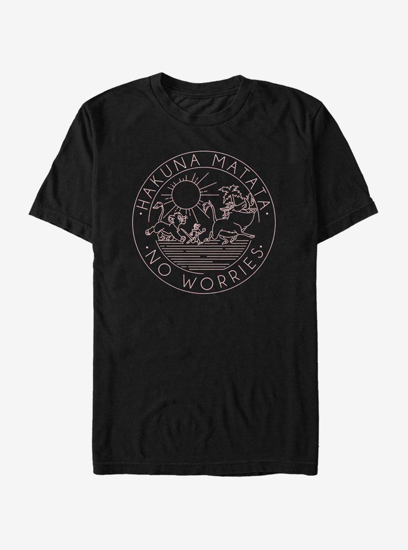 Disney The Lion King Hakuna Line T-Shirt, BLACK, hi-res