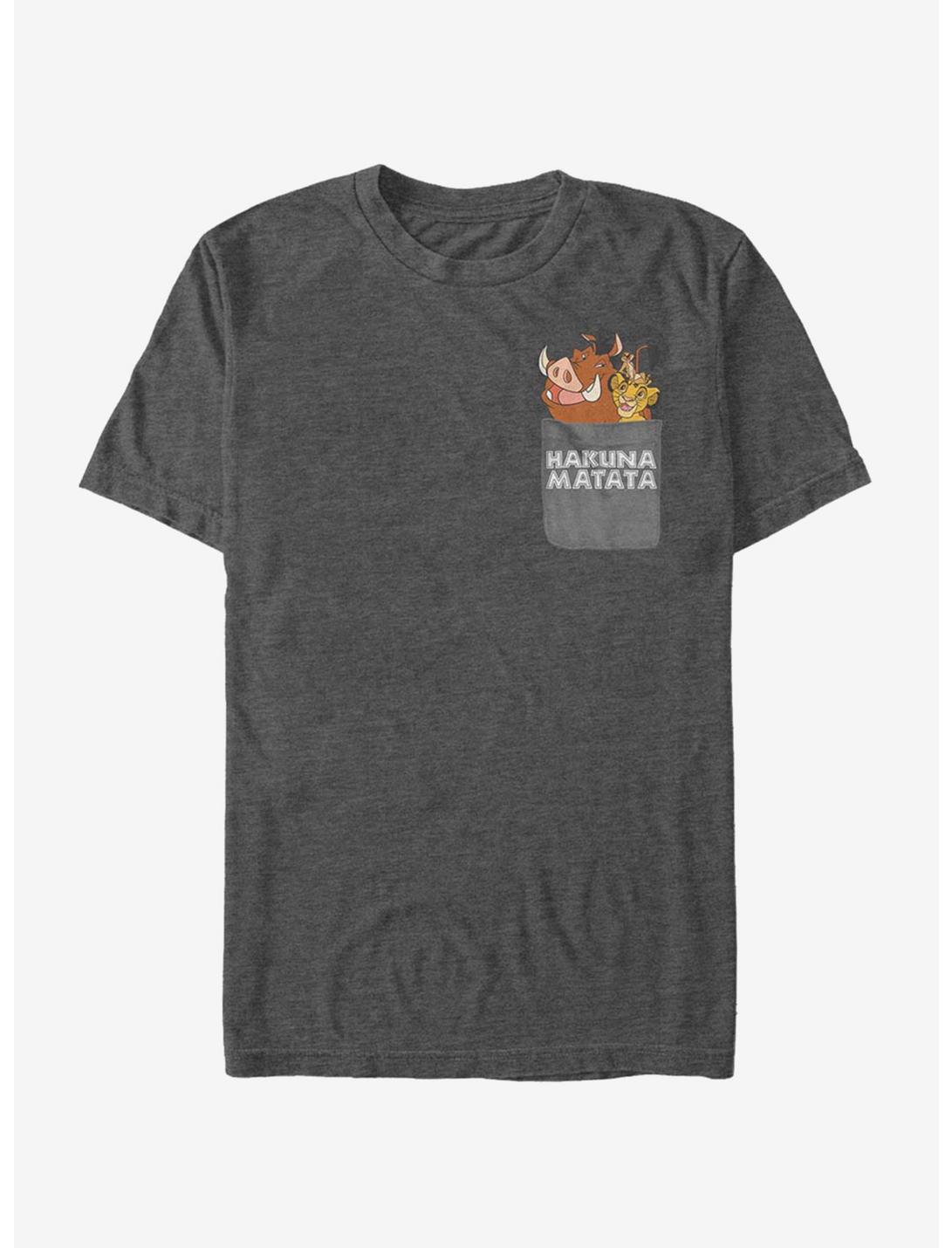 Disney The Lion King Hakuna Pocket T-Shirt, CHAR HTR, hi-res