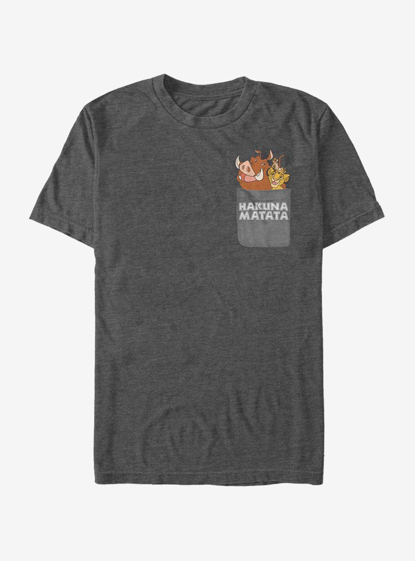 Disney The Lion King Hakuna Pocket T-Shirt, CHAR HTR, hi-res