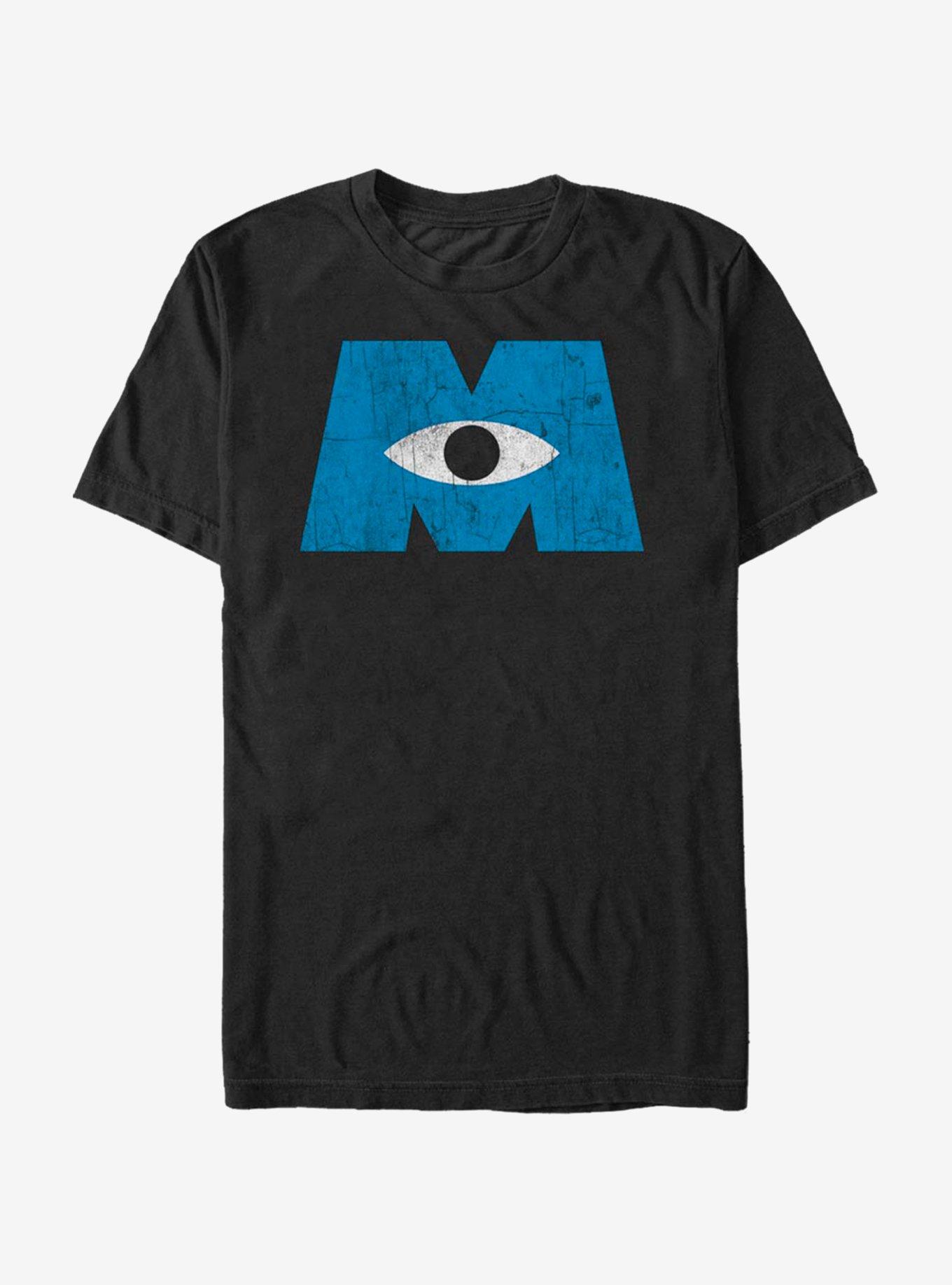 Disney Pixar Monsters University Distressed Logo T-Shirt, BLACK, hi-res