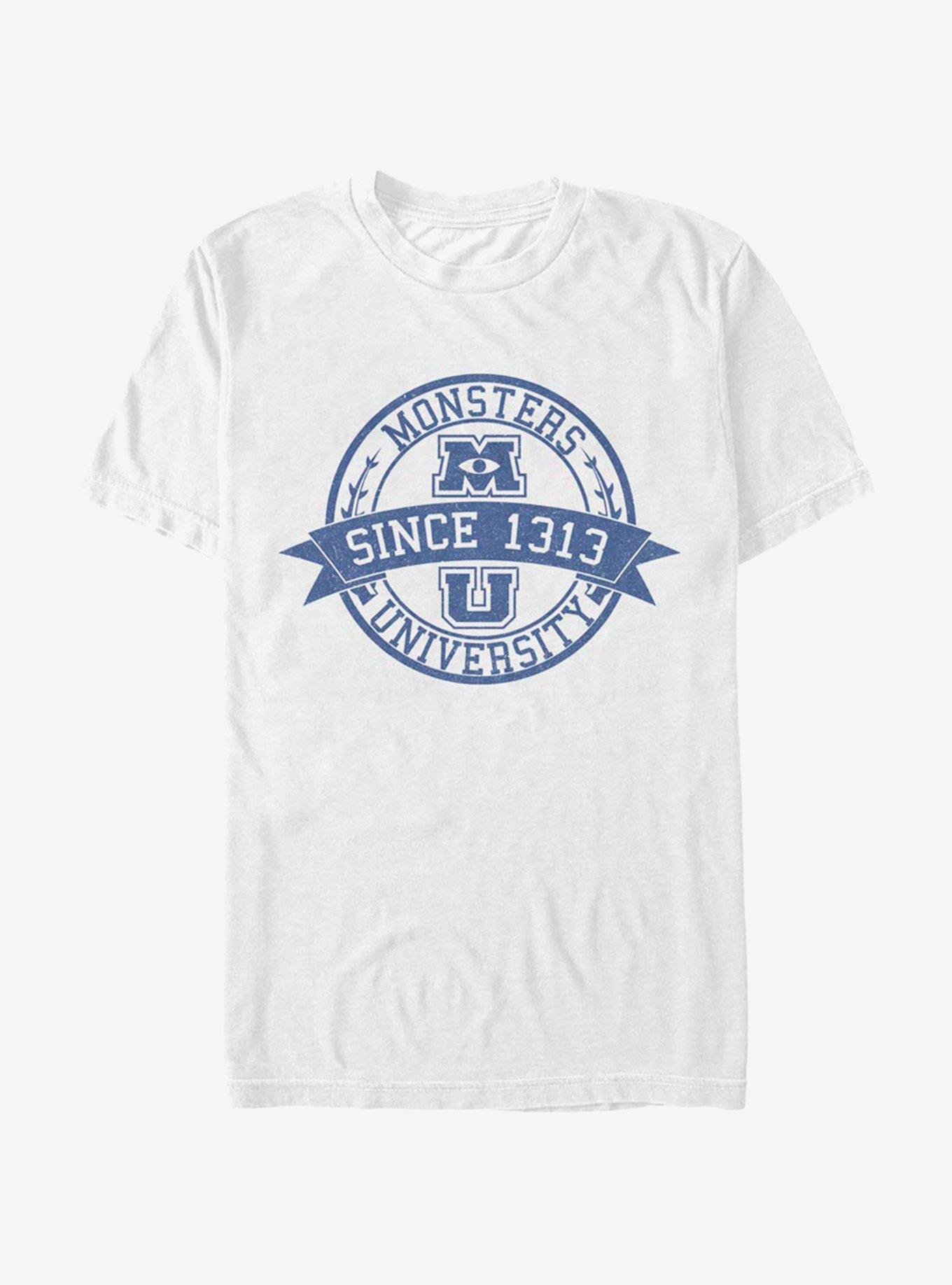 Disney Pixar Monsters University Mu Vintage Logo T-Shirt, , hi-res