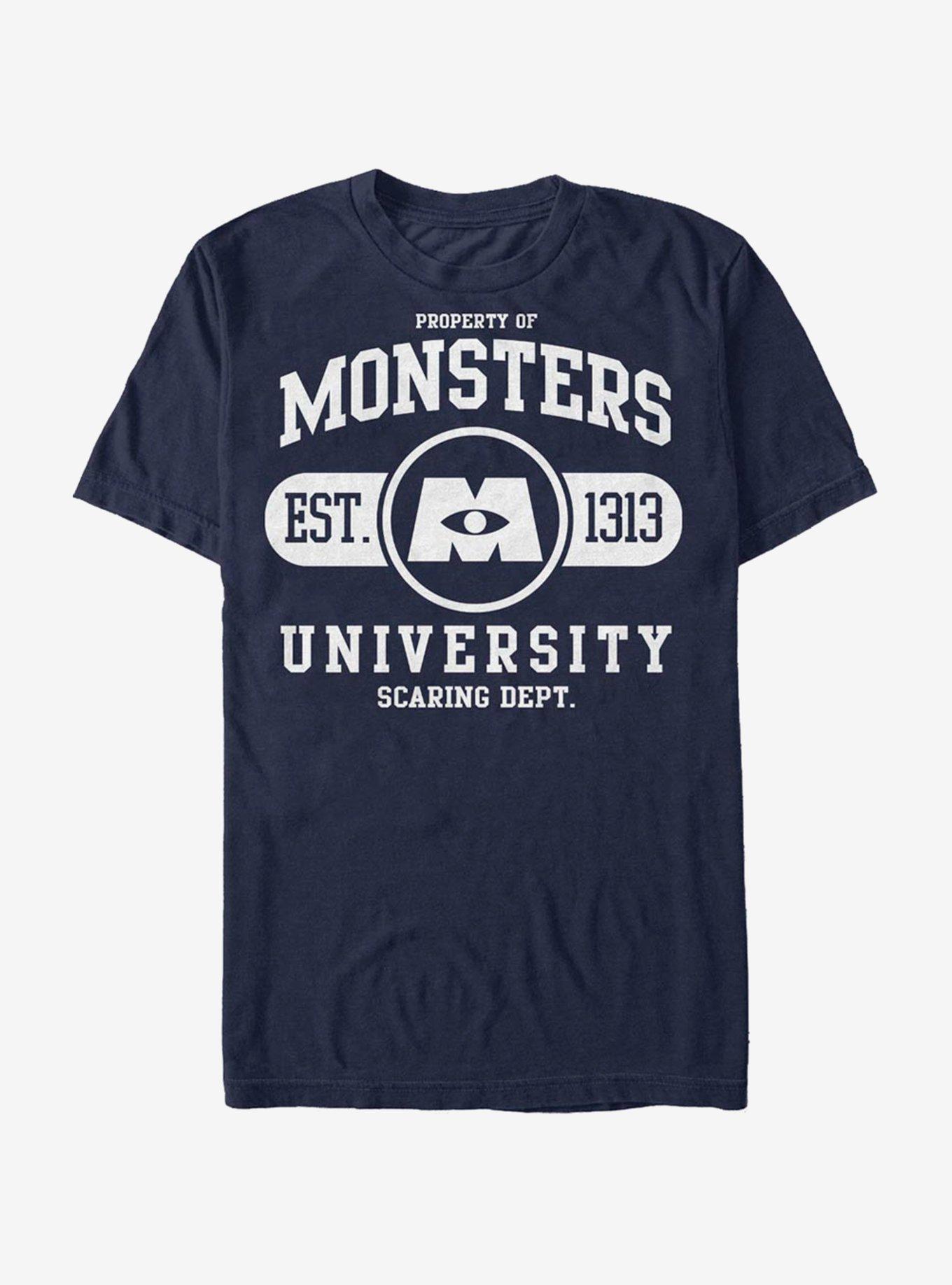 Disney Pixar Monsters University Uni T-Shirt, NAVY, hi-res