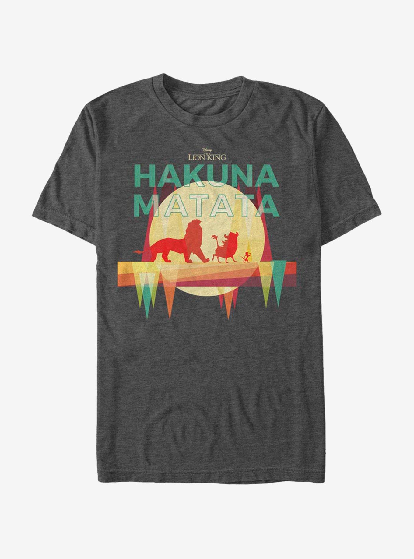 Disney The Lion King Hakuna Matata Paper Cut T-Shirt, CHAR HTR, hi-res