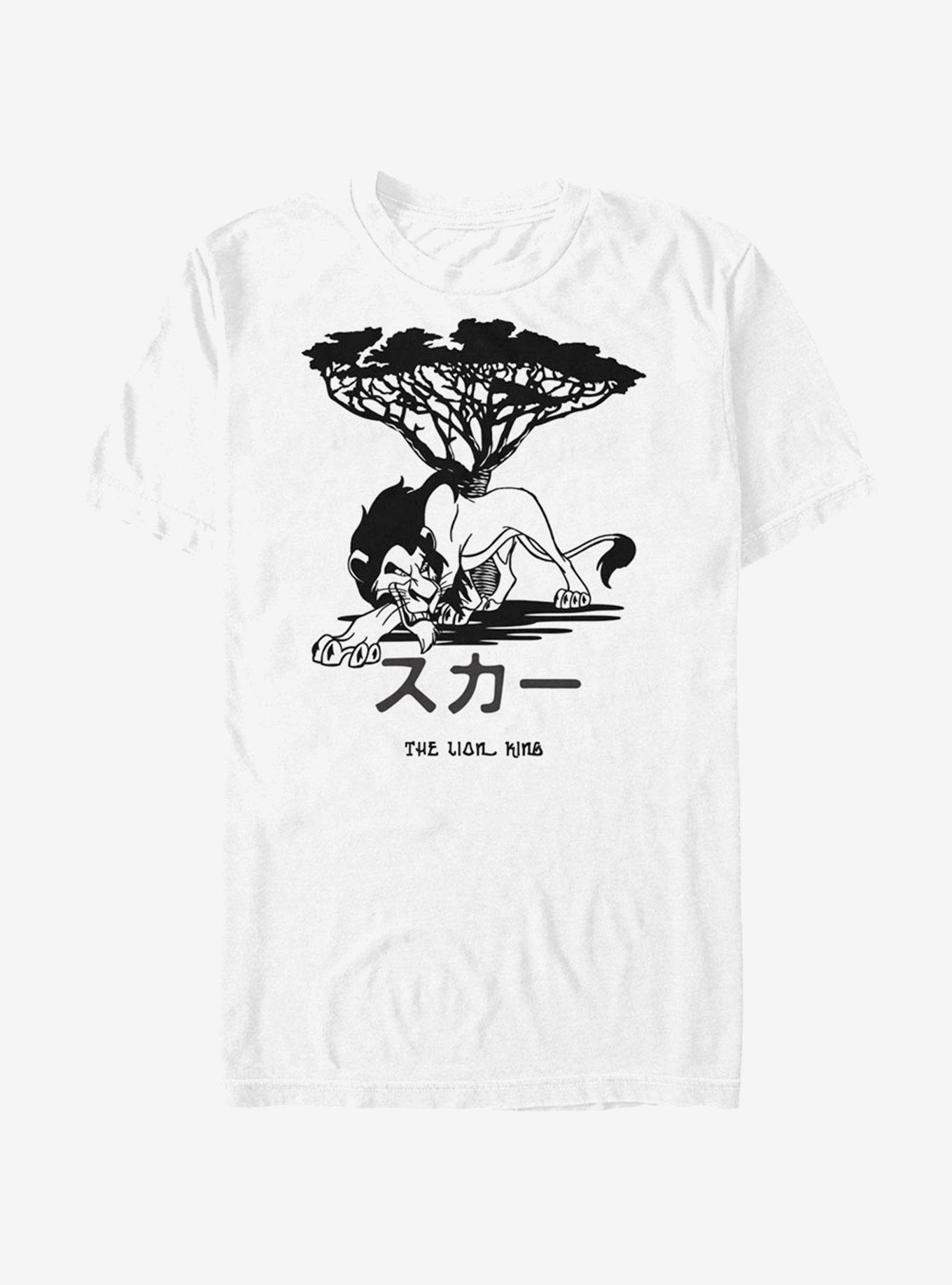 Disney The Lion King Scar Kanji T-Shirt, WHITE, hi-res