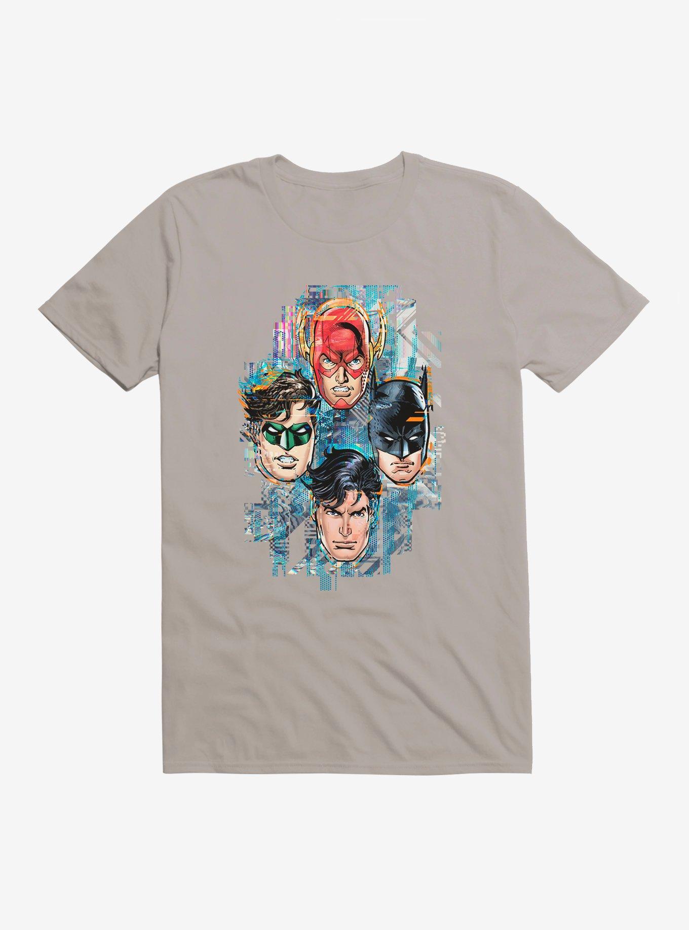 DC Comics Justice League  Pixelated T-Shirt, LIGHT GREY, hi-res
