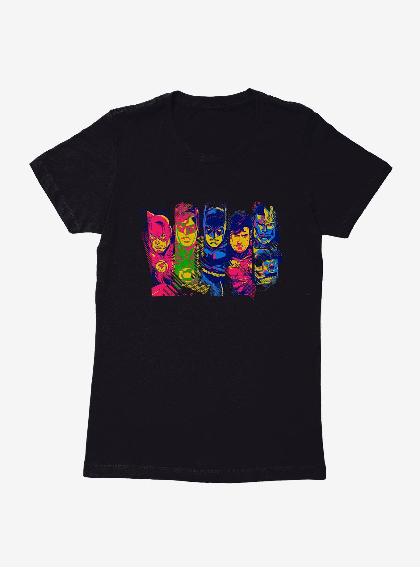 DC Comics Justice League Art Group Womens T-Shirt, BLACK, hi-res