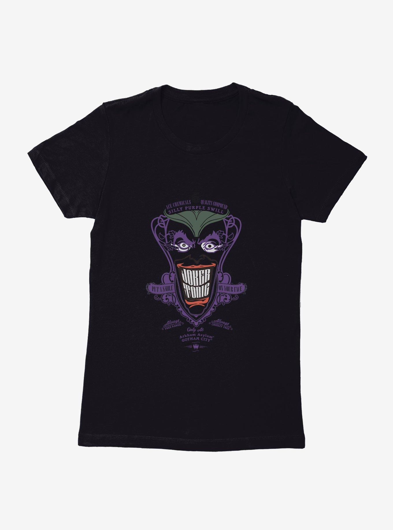 DC Comics Justice League Joker Tonic Womens T-Shirt, BLACK, hi-res