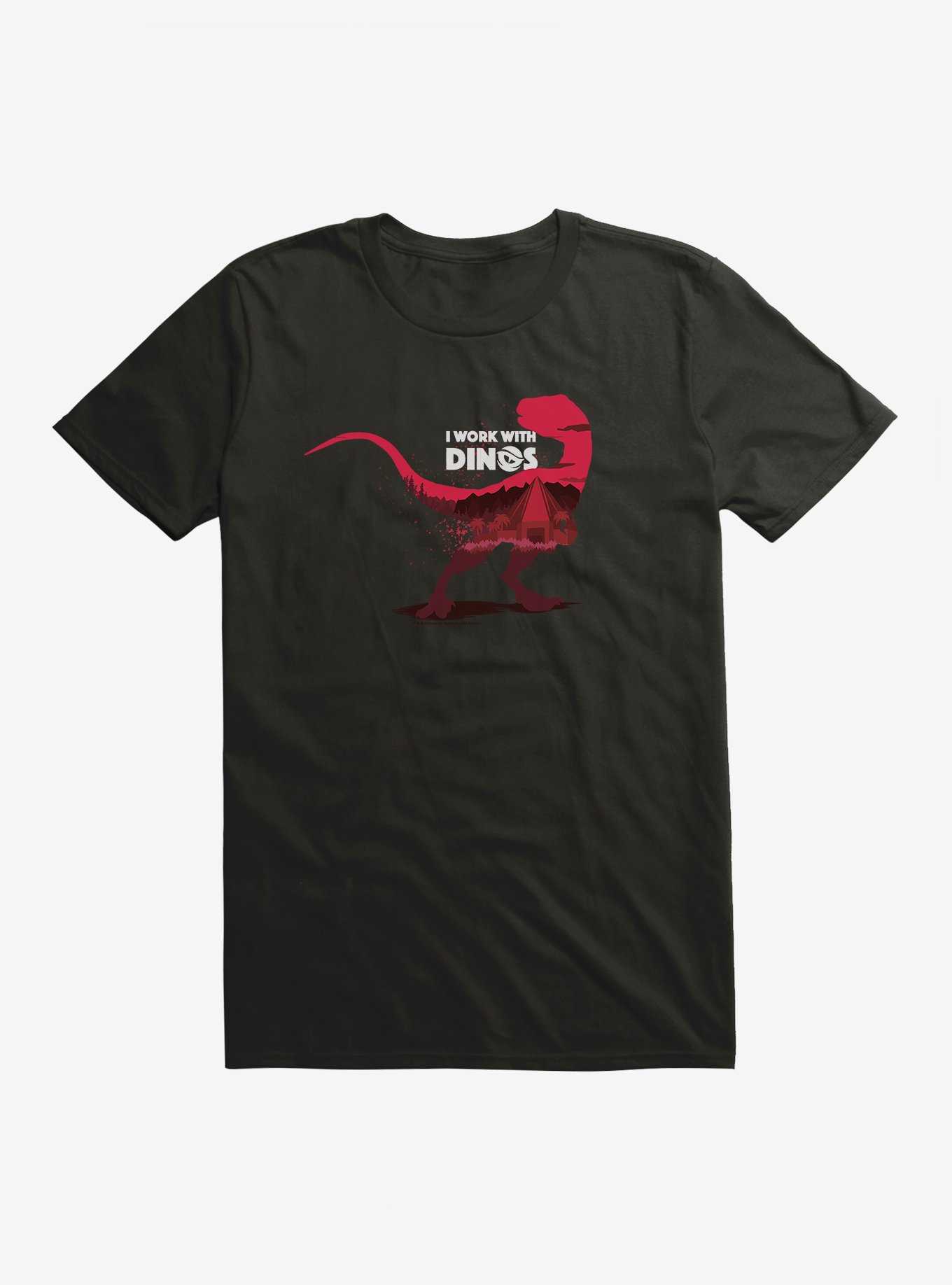 Jurassic Park I Work With Dinos T-Shirt, , hi-res