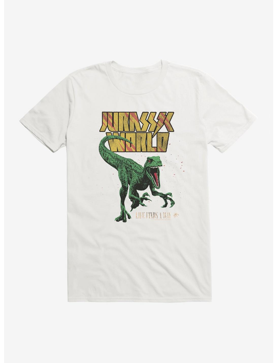 Jurassic Park Life Finds A Way T-Shirt, WHITE, hi-res