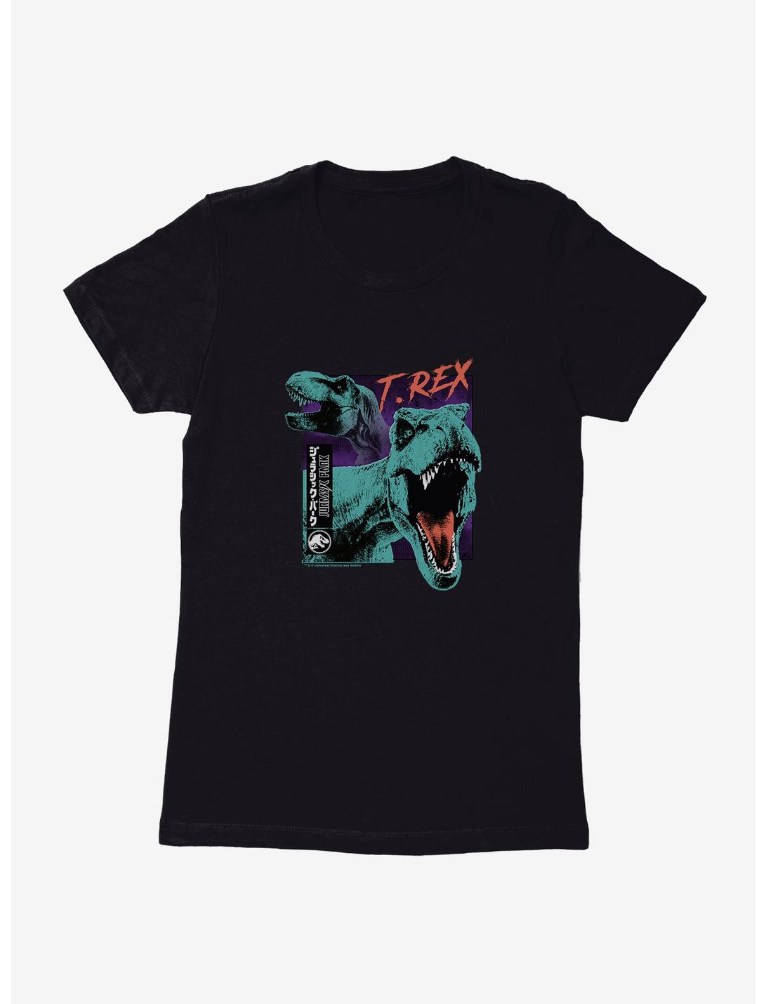 Jurassic Park Trex Duel Womens T-Shirt, BLACK, hi-res