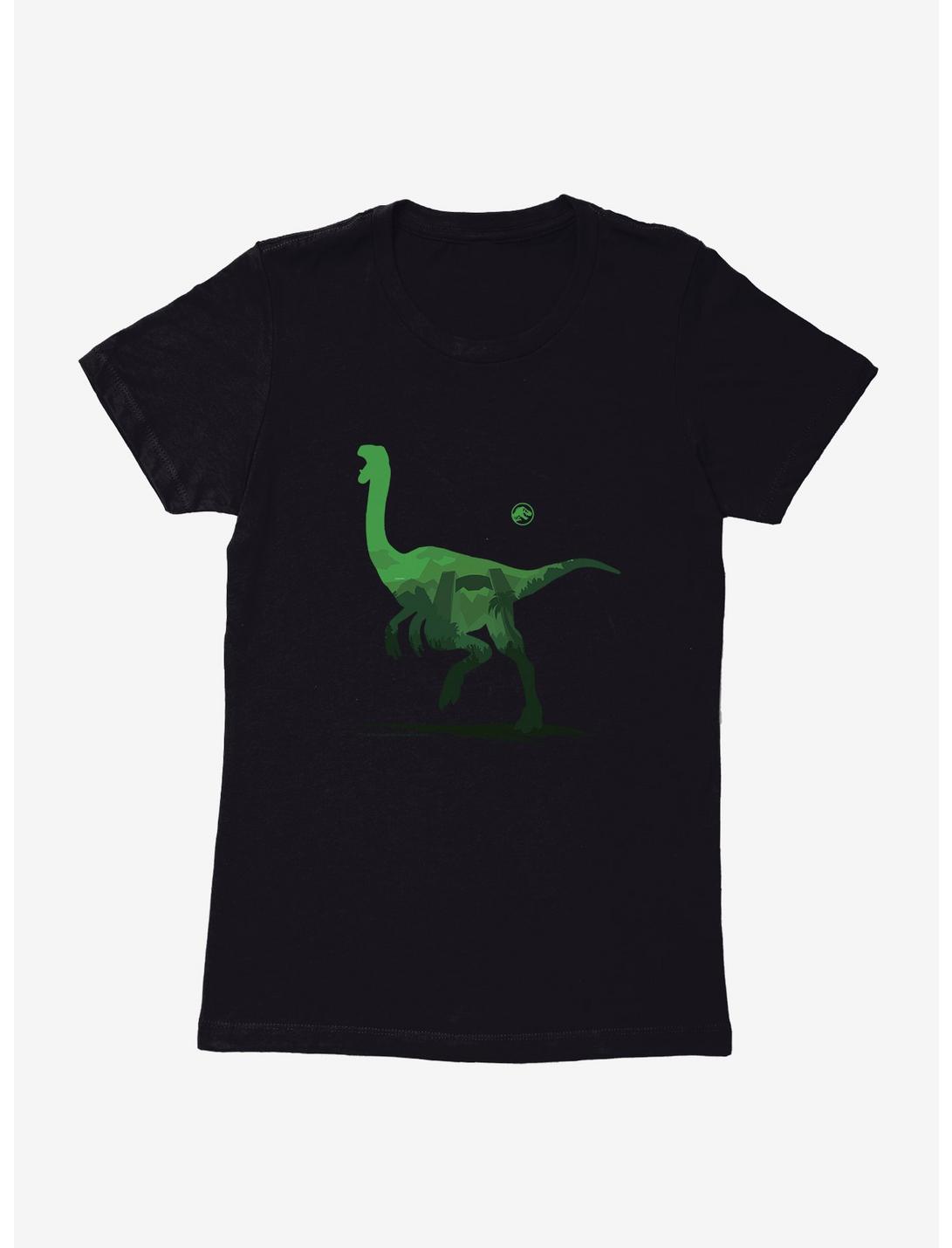 Jurassic Park Green Dino Womens T-Shirt, BLACK, hi-res