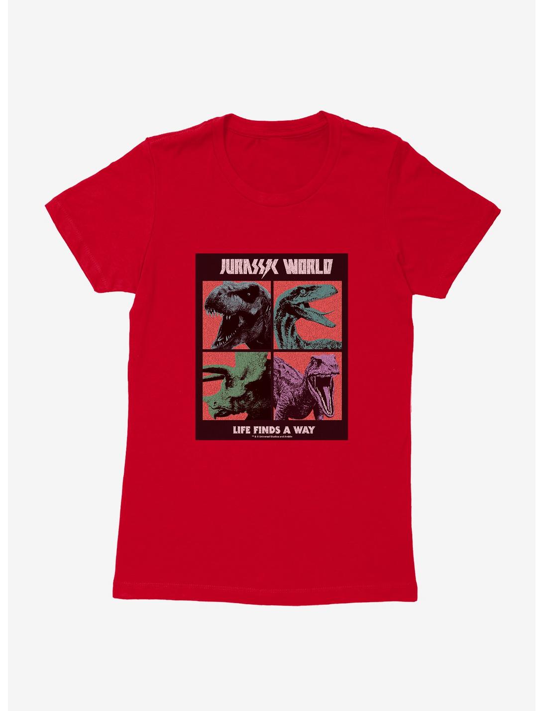 Jurassic Park Life Band Womens T-Shirt, RED, hi-res