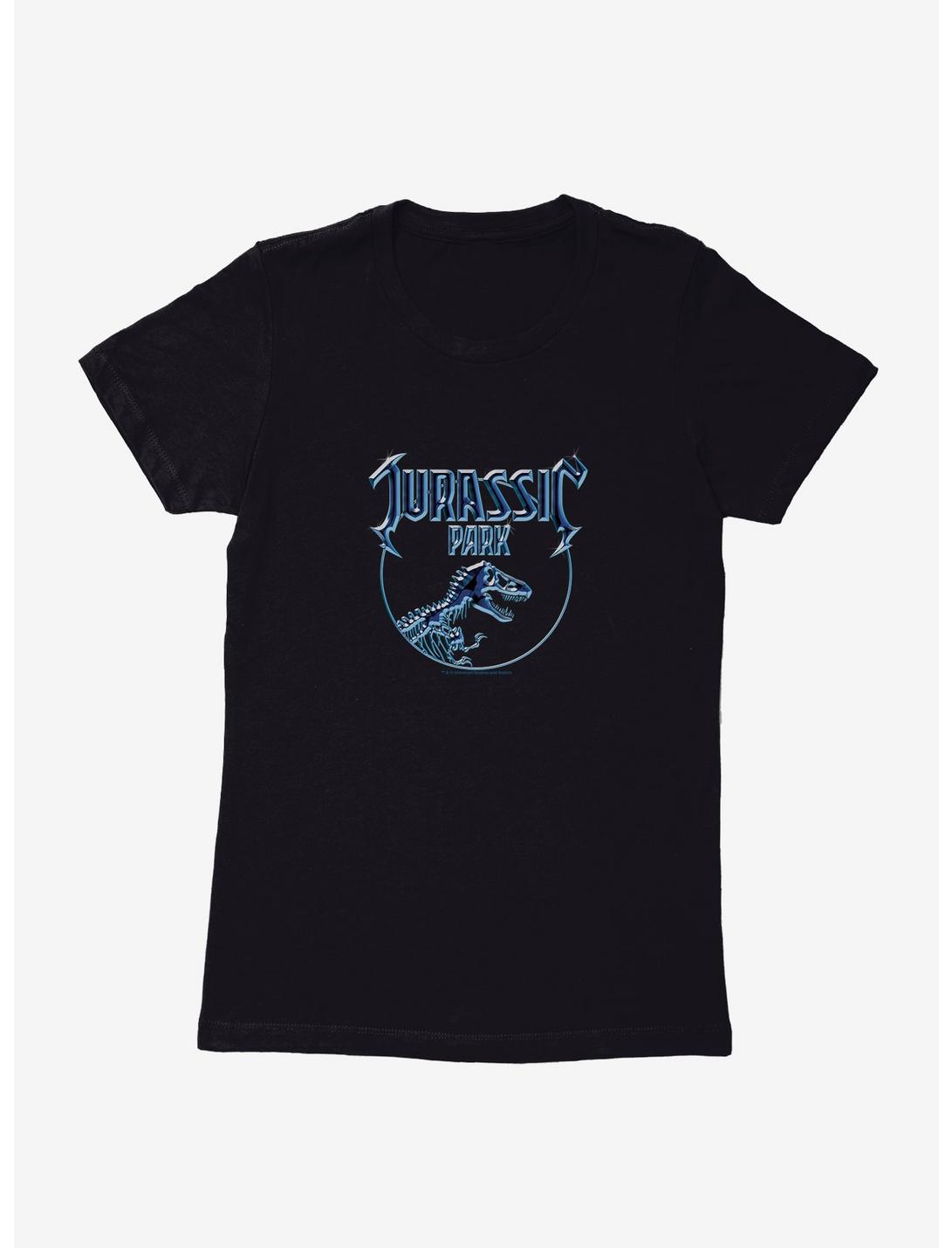 Jurassic Park JP Metal Womens T-Shirt, BLACK, hi-res