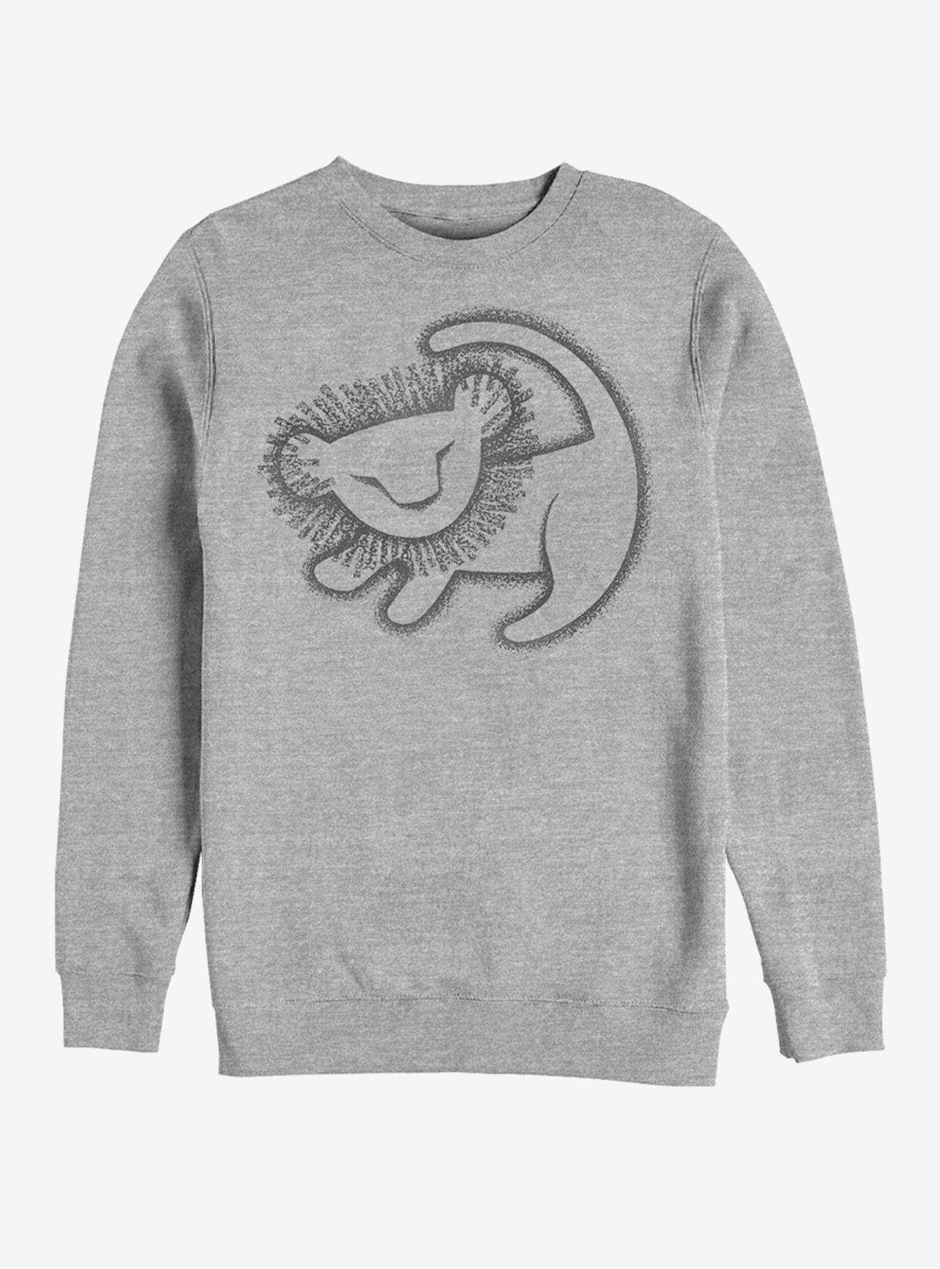 Disney The Lion King Cave Painting Crew Sweatshirt, ATH HTR, hi-res
